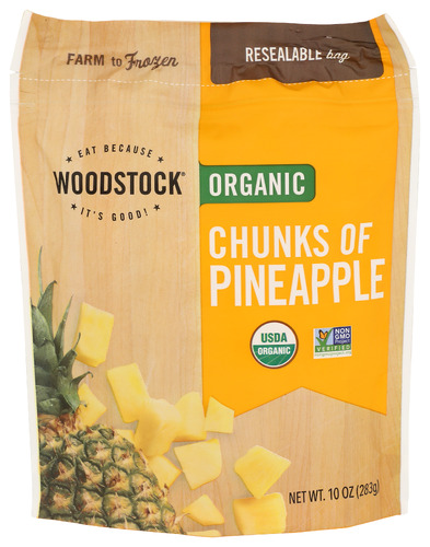 WOODSTOCK FARMS - FRZ,OG2,PINEAPPLE CHUNKS - 10 OZ | Nature's Food