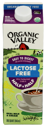 Organic Valley - HALF & HALF,OG2,LACT FREE - 32 FZ | Nature's Food