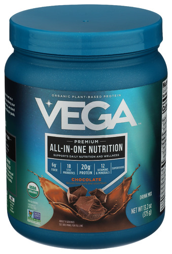 Vega - Vega One Organic US Chocolate Small Tub (13.2 oz) - 13.2 oz