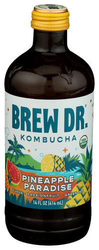 BREWDR - PINEAPPLE PARADISE KOMBUCHA - 14 OZ | Nature's Food Markets