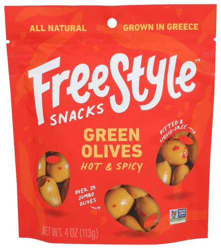 FREESTYLE SNACKS - FSTYL OLV GRN HOT SPICY - 4.000OZ | Nature's
