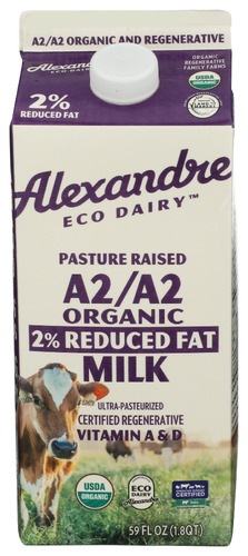 Alexandre Family Farm - MILK REDUCE FAT 2PRCT ORG - 59 FZ